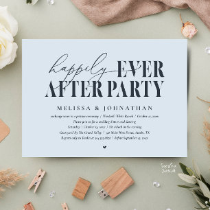 Glückliche Immer Nach Der Party, Moderne Hochzeits Einladung