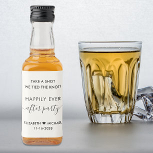 Glückliche Immer Nach Hochzeitsfeier Creme Geschen Alkoholflaschenetikett