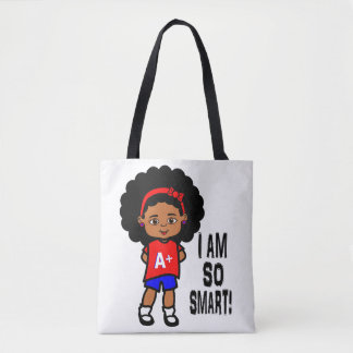 Glückliche intelligente afrikanische amerikanische tasche