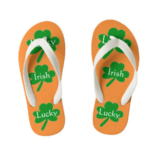 Glückliche irische Kleeblatts Flip Flops