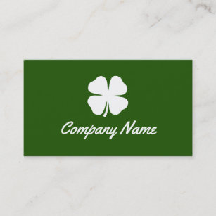 Glückliche irische Kleegrün-Visitenkarteschablone Visitenkarte
