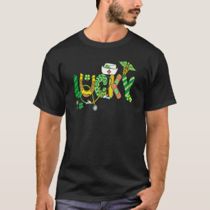 Glückliche irische Krankenschwester Stethoskop Arb T-Shirt