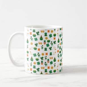 Glückliche irische Mustersymbole, heiliger Patrick Kaffeetasse