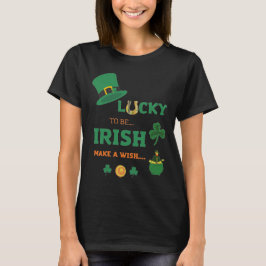 Glückliche Irish machen einen Wunsch T - Shirt