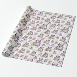 Glückliche Joggen-Monster-Kreatur Geschenkpapier