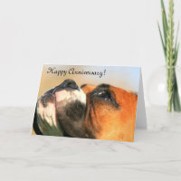 Glückliche Jubiläumsgrusskarte für den Boxer Hund