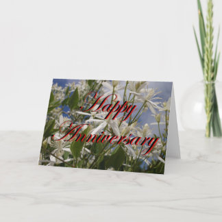 Glückliche Jubiläumskarte mit Blume Karte