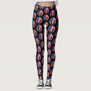 glückliche Juneteenth-Amerikanische-Flagge-Legging Leggings
