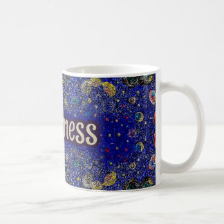 Glückliche Kaffeetasse – Lebendiger Mandala-Stil 