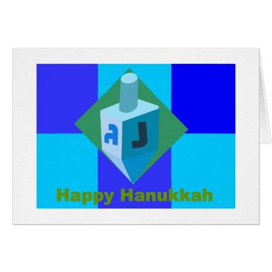 Glückliche Karte Chanukkas Dreidel