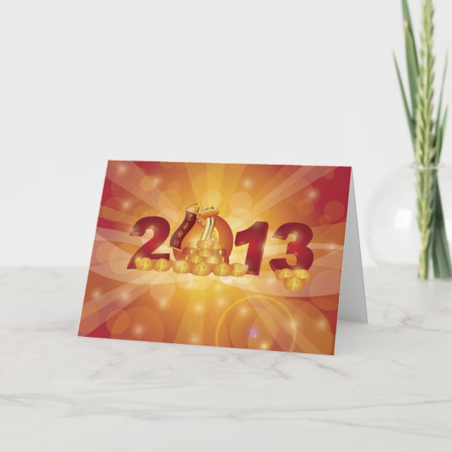 Glückliche Karte des Neujahrsfest-2013 (Vorderseite)