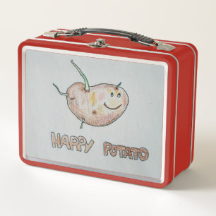 Glückliche Kartoffel Metall Lunchbox