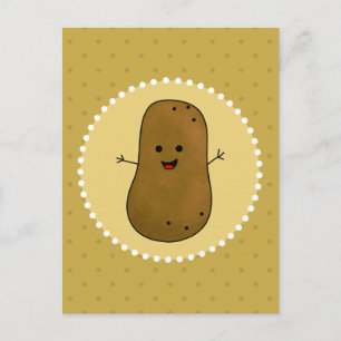 Glückliche Kartoffel Postkarte