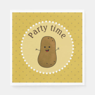 Glückliche Kartoffelparty-Zeit Serviette