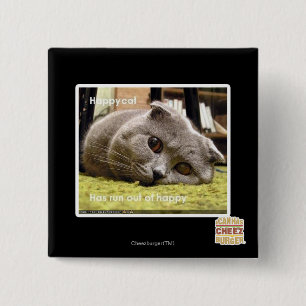 Glückliche Katze, aus glücklichem heraus Button