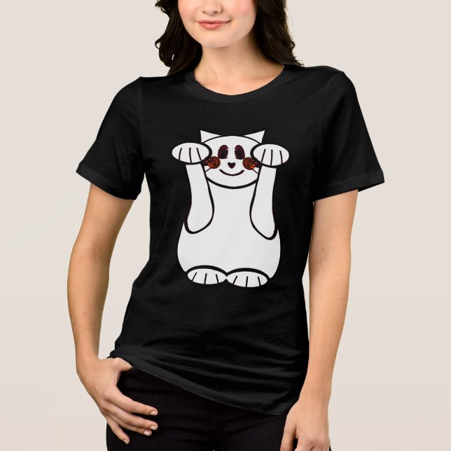 Glückliche Katze - Halt mich - Pick mich auf! Tri-Blend Shirt (Vorderseite)