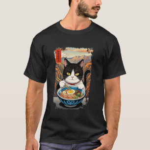 Glückliche Katze isst japanisches Ramen Grand Cany T-Shirt