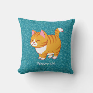 Glückliche Katze Personalisiert Kissen