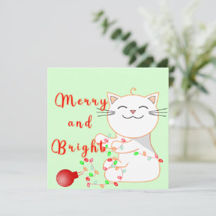 Glückliche Katze spielt mit LED-Licht   Cute Flat 