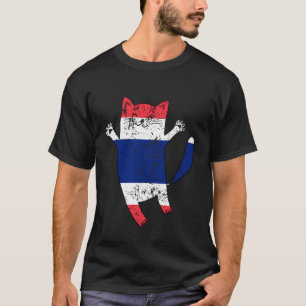 Glückliche Katze Thailand-Flagge T-Shirt