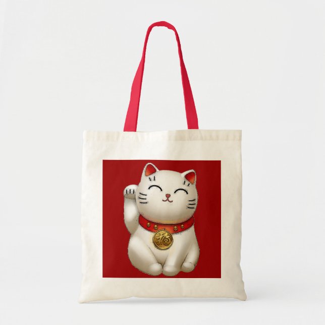 Glückliche Katze Tragetasche (Vorne)