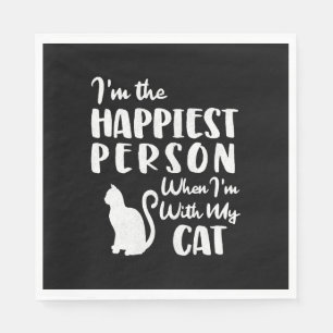 Glückliche Katzen machen mich glücklich Serviette