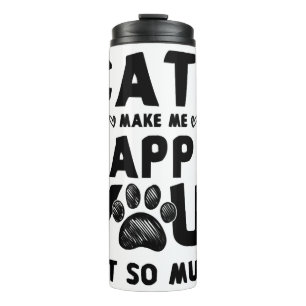 glückliche Katzen Thermosbecher
