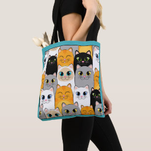 Glückliche Katzen Tragetasche Tasche