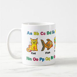 Glückliche Kinder Alphabet und Tier-Schale Kaffeetasse