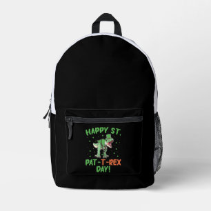 Glückliche Kinder St Pat Trex Tag Dino St Patricks Bedruckter Rucksack