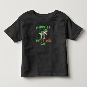 Glückliche Kinder St Pat Trex Tag Dino St Patricks Kleinkind T-shirt