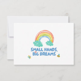Glückliche Kinder Tag Kleine Hände, große Träume Dankeskarte