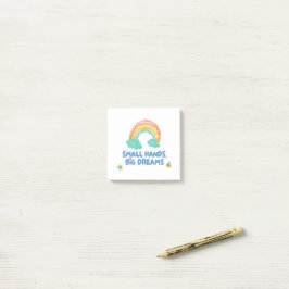 Glückliche Kinder Tag Kleine Hände, große Träume Post-it Klebezettel