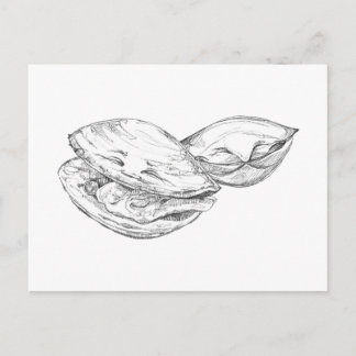 Glückliche-Klaffmuschel-Postkarte Postkarte