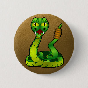 Glückliche Klapperschlange Button