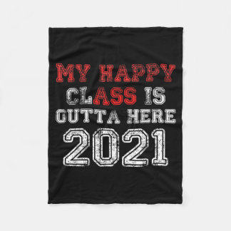 Glückliche Klasse ist raus hier 2021 Shirt lustig Fleecedecke