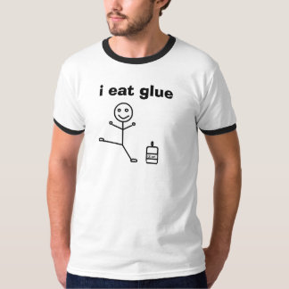 glückliche Kleberstockfeige, esse ich Kleber T-Shirt