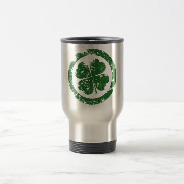 Glückliche Klee-Tasse Reisebecher (Mittel)
