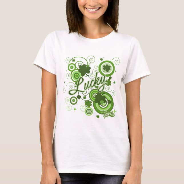 Glückliche Kleeblätter T-Shirt (Vorderseite)