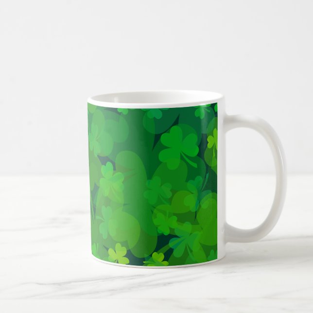 Glückliche Kleeblätter - überall Kaffeetasse (Rechts)