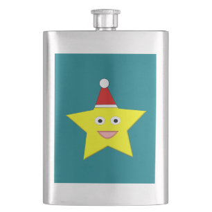Glückliche kleine Weihnachtsstern-Flaschen Flachmann