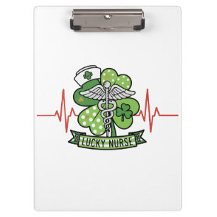 Glückliche Krankenschwester St. Patrick's Day Sham Klemmbrett