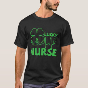 Glückliche Krankenschwester Vierblättriges Kleebla T-Shirt
