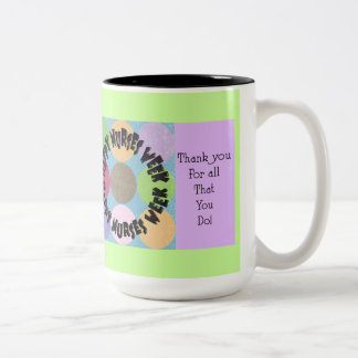 Glückliche Krankenschwester-Wochen-Tasse Zweifarbige Tasse
