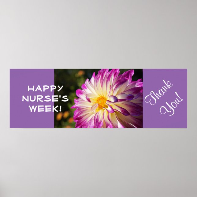 Glückliche Krankenwoche! Plakate Danke Dahlias Nur (Vorne)