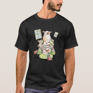 Glückliche Kuh entspannt Zuhause I Trost Beruhigen T-Shirt