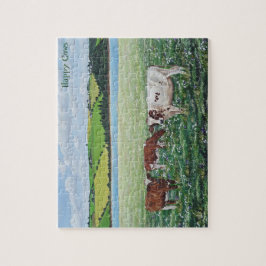 "Glückliche Kuh-" Puzzlespiel