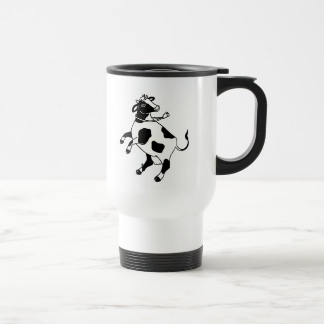 Glückliche Kuh-Reise-Tasse Reisebecher (Rechts)