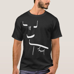 Glückliche Kuh-Strichmännchen-Farm T-Shirt