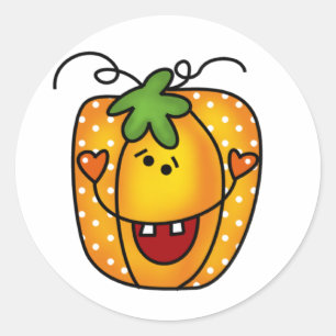 Glückliche Kürbislaterne Runder Aufkleber